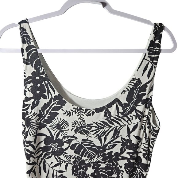 Black & White Floral Sleeveless Maxi Dress By Loft Petites Size LP Polyester Ble - Picture 3 of 6